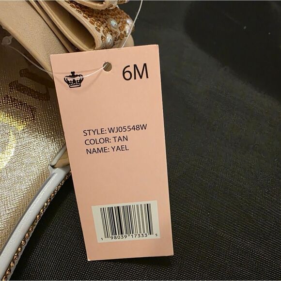 BRAND NEW JUICY  COUTURE YAEL BOWNOT PEARL RHINESTONE SLIDER R3 - Picture 12 of 13